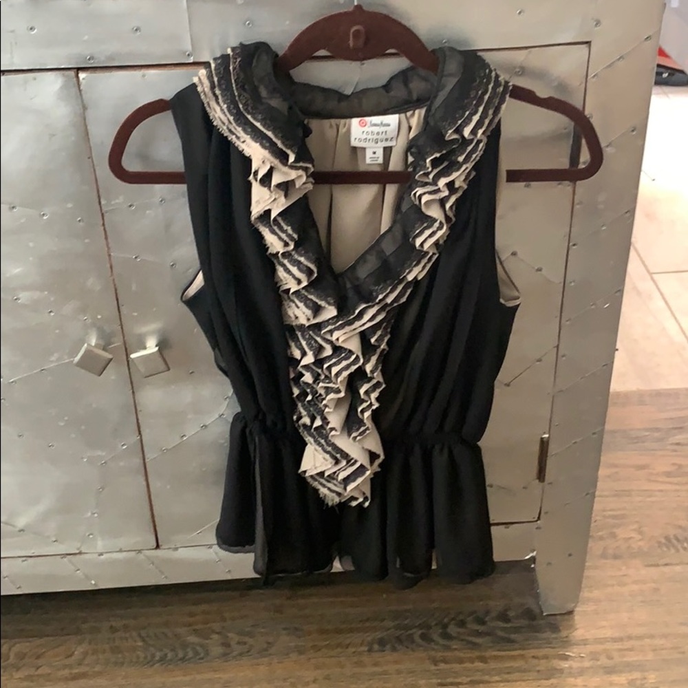Black and Tan blouse